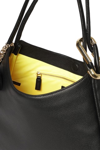 Sac porté épaule en cuir Carryover - Noir
