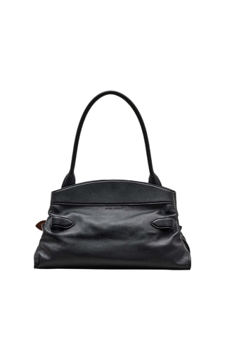 Sac porté épaule en cuir Carryover - Noir