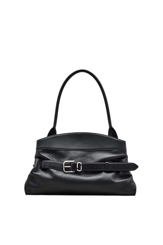 Sac porté épaule en cuir Carryover - Noir