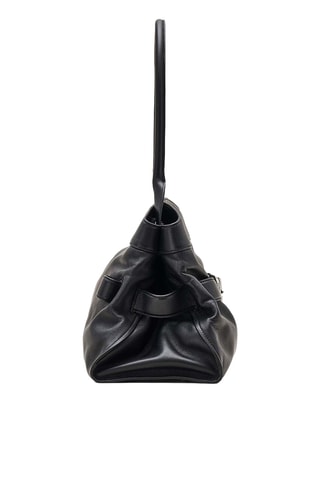 Sac porté épaule en cuir Carryover - Noir