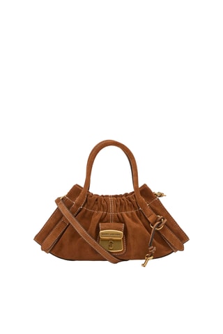 Sac porté épaule en cuir suédé Cristina - Camel