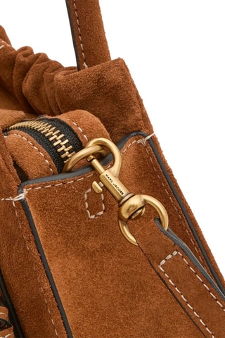 Sac porté épaule en cuir suédé Cristina - Camel