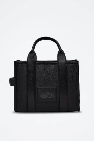 Cabas en cuir - Gris et noir