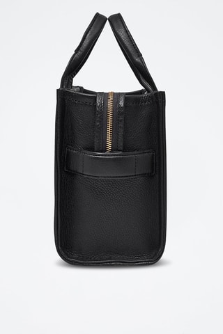 Cabas en cuir - Gris et noir