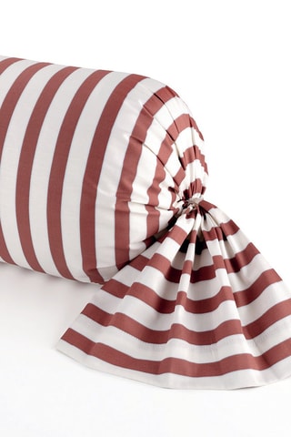 Taie de traversin en satin de coton 80 fils/cm² - Rouge