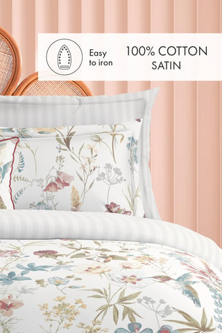 Taie de traversin Dobby stripe woven - Blanc