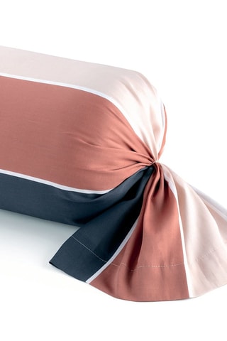Taie de traversin en satin de coton 80 fils/cm² - Brun