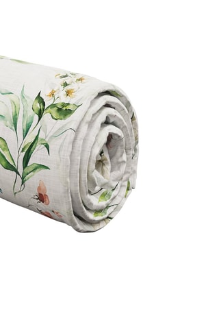 Drap-housse en satin de coton 80 fils/cm² Belle de Nuit  - Blanc