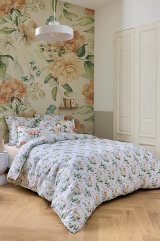 Drap-housse en satin de coton 80 fils/cm² Belle de Nuit  - Blanc