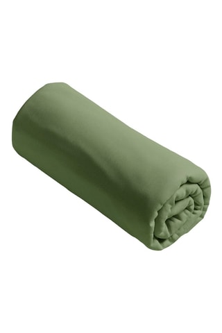 Drap-housse en satin de coton 80 fils/cm² - Vert