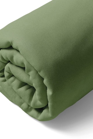 Drap-housse en satin de coton 80 fils/cm² - Vert