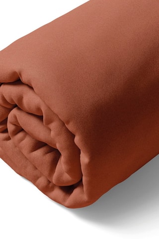 Drap-housse en satin de coton 80 fils/cm² - Terracotta