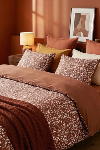 Drap-housse en satin de coton 80 fils/cm² - Terracotta