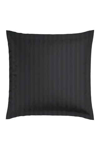 2 taies d'oreiller en satin de coton 80 fils/cm² - Noir