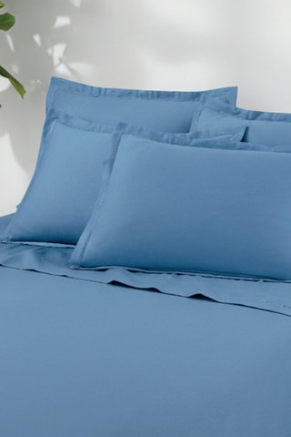 2 taies d'oreiller Uni - Bleu