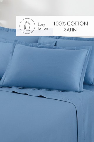 2 taies d'oreiller Uni - Bleu