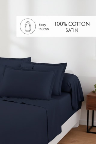 2 taies d'oreiller Uni - Bleu marine
