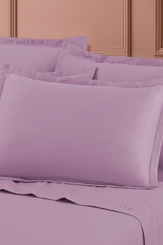2 taies d'oreiller Uni - Mauve