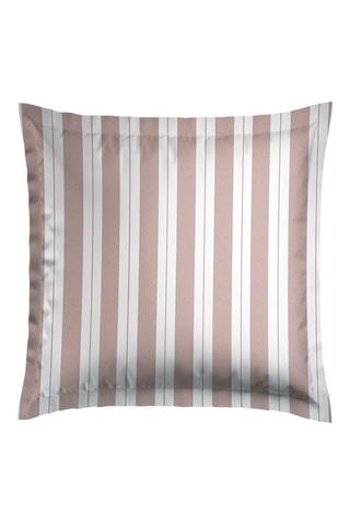 2 taies d'oreiller Noémie - Vieux rose et blanc