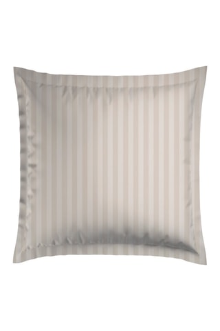 2 taies d’oreiller réversibles en satin de coton 80 fils/cm² Dobby - Taupe