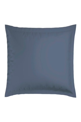 2 taies d’oreiller réversibles en satin de coton 80 fils/cm² Dobby - Bleu