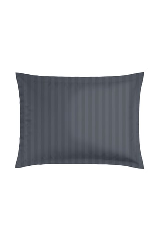 2 taies d'oreiller en satin de coton 79 fils/cm² Toile Fleurie - Gris foncé