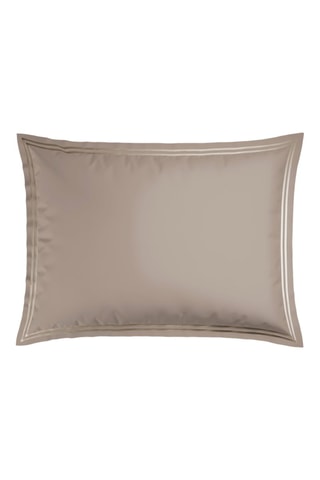 2 taies d'oreiller en satin de coton Nice Taupe
