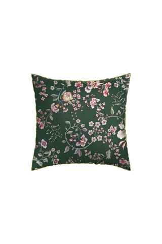 2 taies d'oreiller en satin de coton 80 fils/cm² Murmure floral - Vert