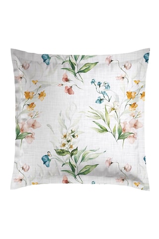2 taies d'oreiller en satin de coton 80 fils/cm² Belle de Nuit - Blanc