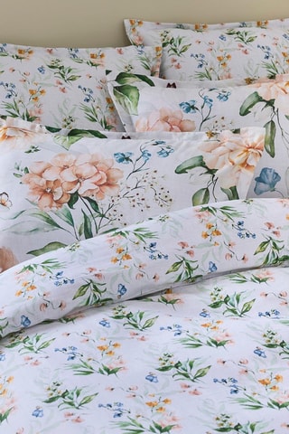 2 taies d'oreiller en satin de coton 80 fils/cm² Belle de Nuit - Blanc