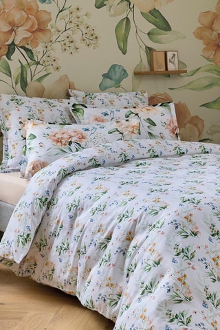 2 taies d'oreiller en satin de coton 80 fils/cm² Belle de Nuit - Blanc