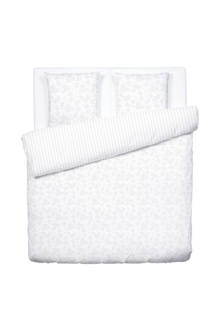 Parure de couette en satin de coton 120 fils/cm² Petit Chênes - Blanc