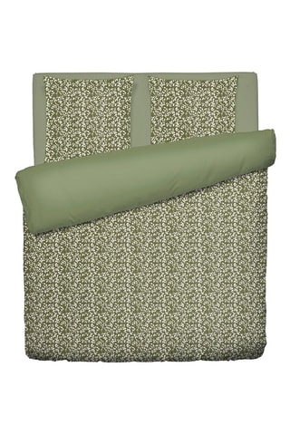 Parure de couette en satin de coton 80 fils/cm² - Vert