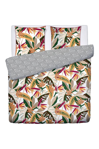 Parure de couette  en satin de coton 80 fils/cm² - Orange