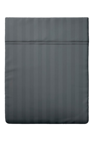 Drap plat Dobby stripe woven - Gris foncé