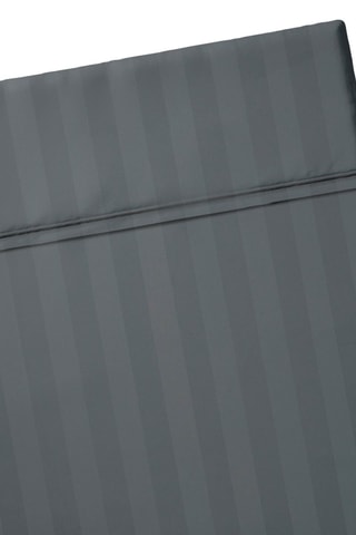Drap plat Dobby stripe woven - Gris foncé