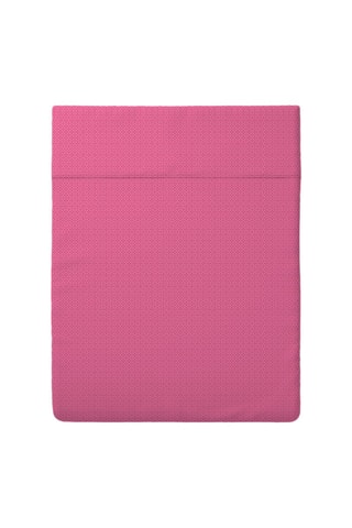 Drap plat en satin de coton 80 fils/cm² - Fleurs sauvages - Rose