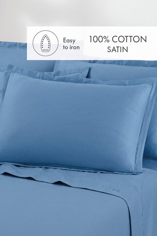 Drap plat Uni 1 baratta - Bleu