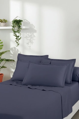 Drap plat Uni 1 baratta - Bleu marine