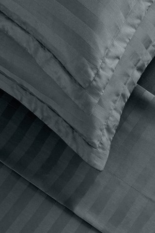 Parure de draps Dobby stripe woven - Gris foncé