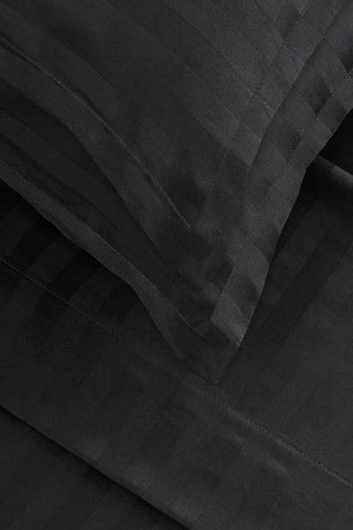 Parure de draps Dobby stripe woven - Noir