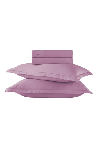 Parure de draps en satin de coton - Rose