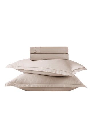 Parure de draps en satin de coton - Beige