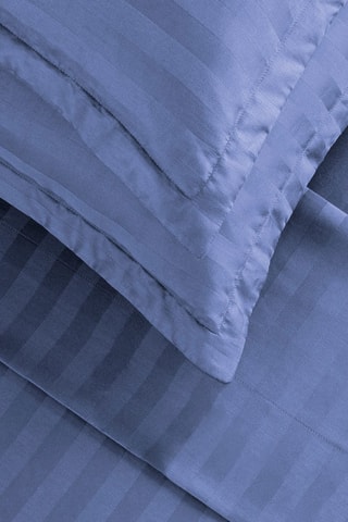 Parure de draps en satin de coton 80 fils/cm² - Bleu