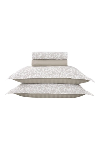 Parure de draps en satin de coton 80 fils/cm² - Taupe