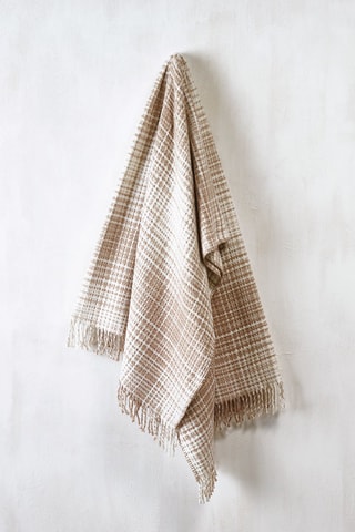 Plaid Tartan Waffle Taupe - 130 x 170 cm