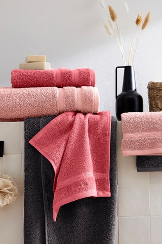 4 gants de toilette Rose 