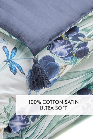 Edredon en satin de coton - Bleu
