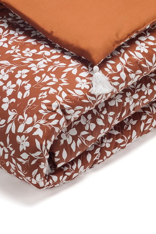 Edredon en satin de coton 47 fils/cm² - Marron