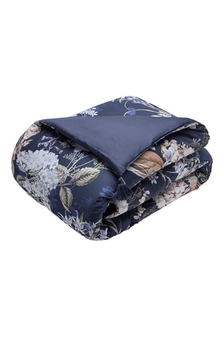 Édredon en satin de coton 80 fils/cm² Floraison d'hortensias - Bleu